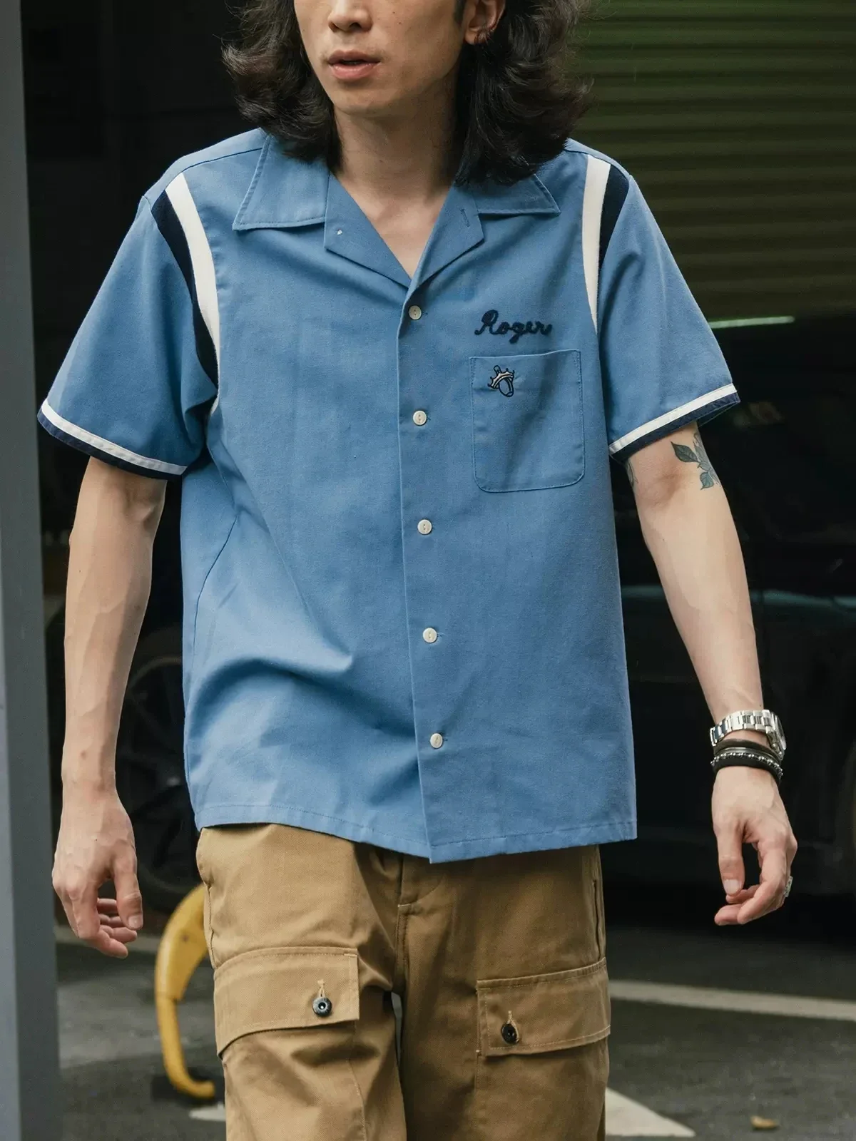 Bowling Shirt Camp - Non Stock Retro Bowling Shirt For
