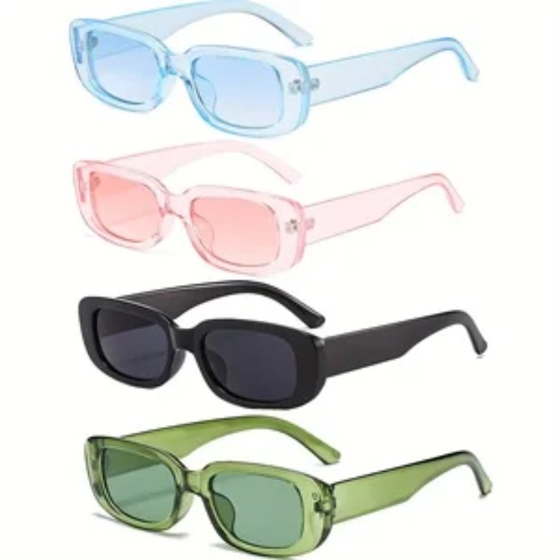 Vintage Fashion Glasses - 1/4pcs New Small Square Sunglasses Women