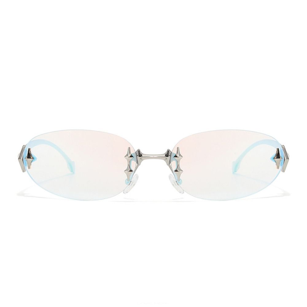 Vintage Fashion Trends - Y2K Style Frameless Sunglasses Trend UV