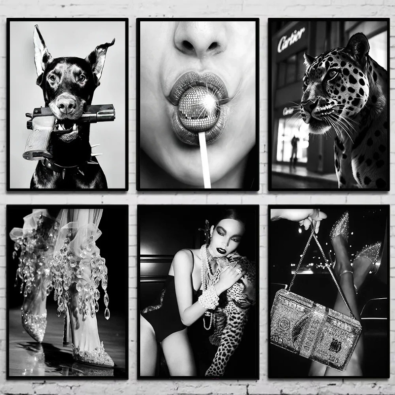 Vintage Fashion Wall Art - Black and White Fashion Vintage Photography