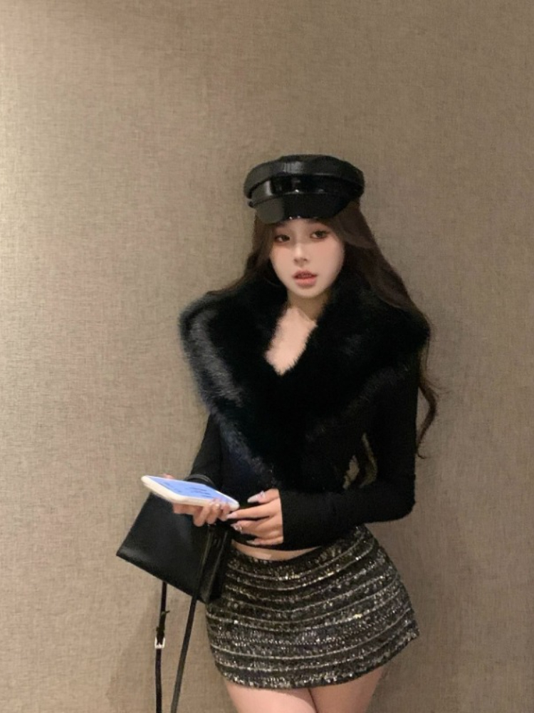 Retro Vintage Korean Fashion - American Vintage Hot Girl High-end Winter