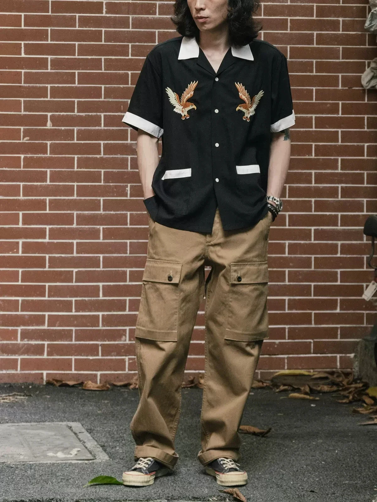Non Stock Old Fashioned Embroi - Bowling Shirt Camp recension och pris