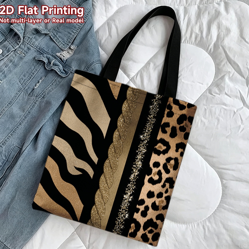 Women Zebra Leopard Print Tote - Vintage Fashion Market recension och pris