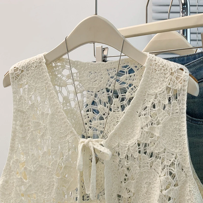 Tie Front Crochet Cardigan Flo - Crochet Top Boho recension och pris