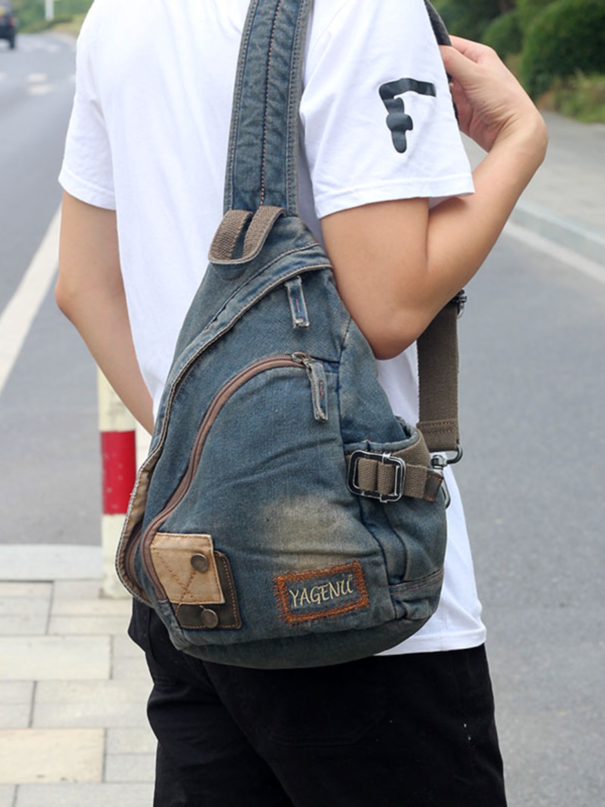 Retro Denim Crossbody Bag Unis - Retro Vintage Korean Fashion recension och pris