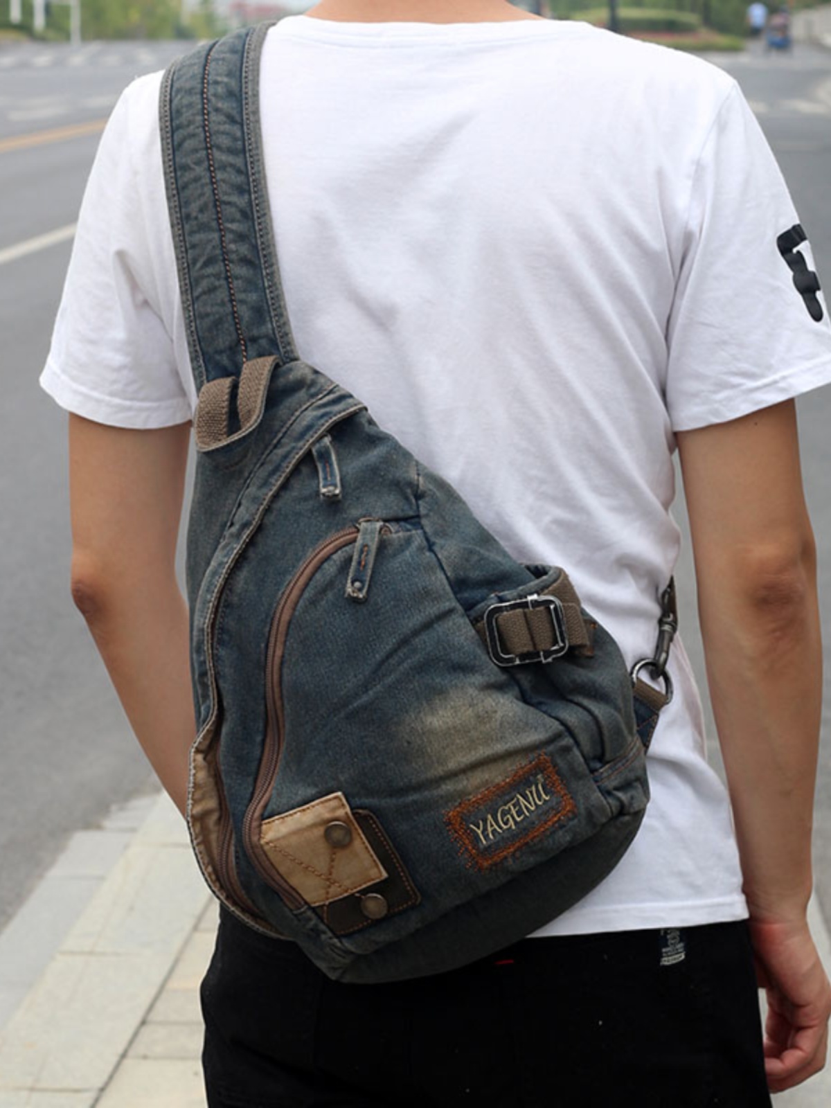 Retro Denim Crossbody Bag Unis - Retro Vintage Korean Fashion recension och pris