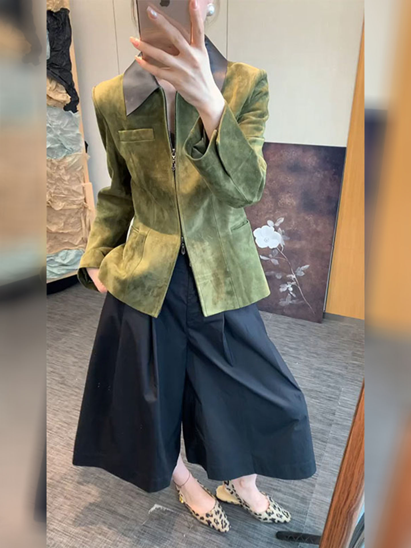 Retro Style Green Suede Jacket - Retro Vintage Korean Fashion recension och pris