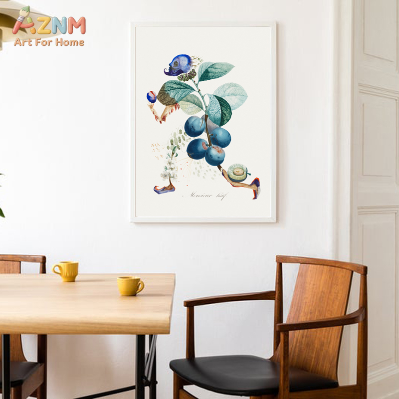 AZNM Surreal Botanical Fruit F - Vintage Fashion Wall Art recension och pris