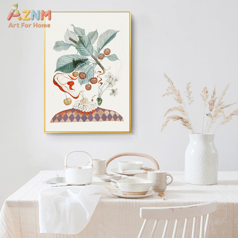 AZNM Surreal Botanical Fruit F - Vintage Fashion Wall Art recension och pris