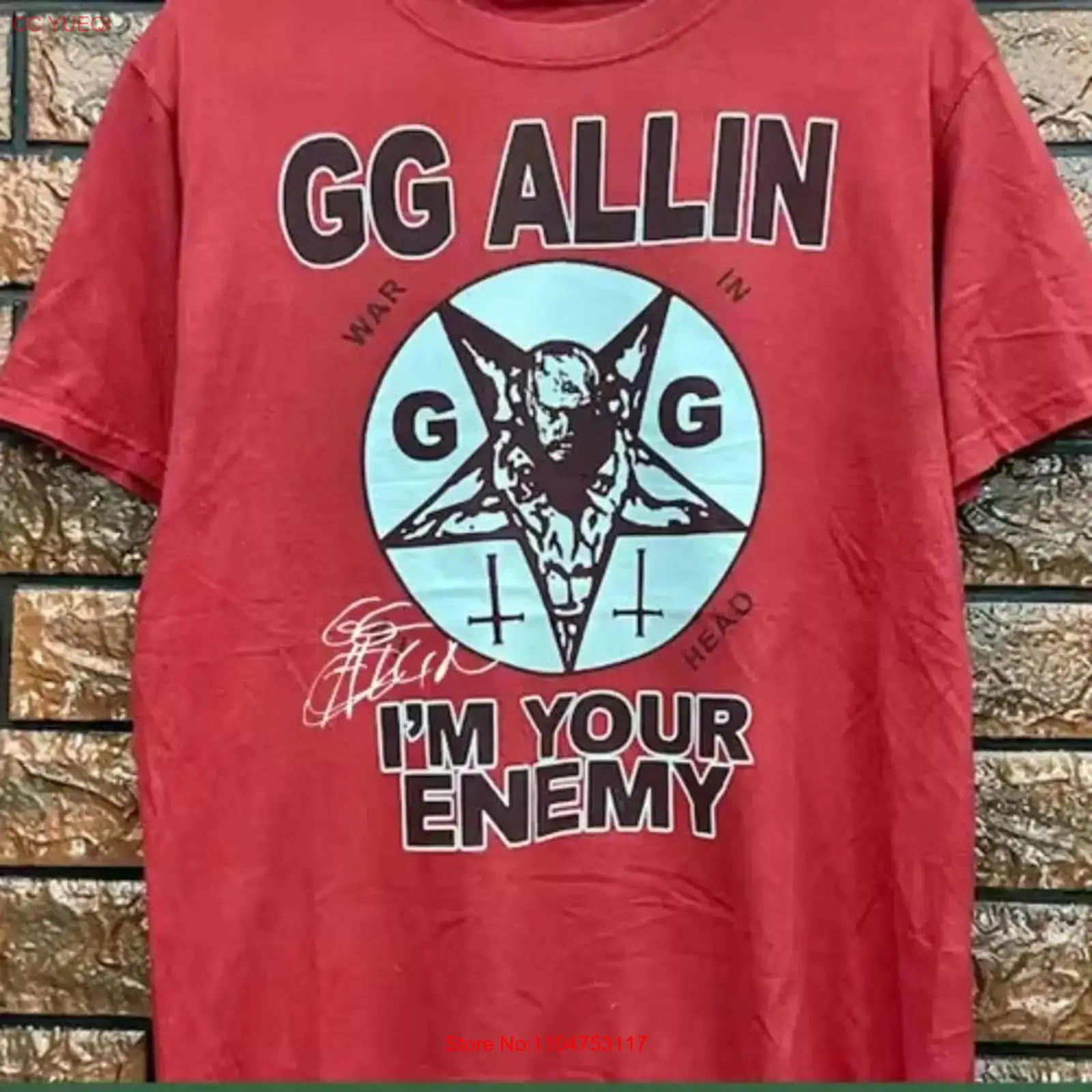 New GG Allin Singer T Shirt Po - Vintage Fashion News recension och pris