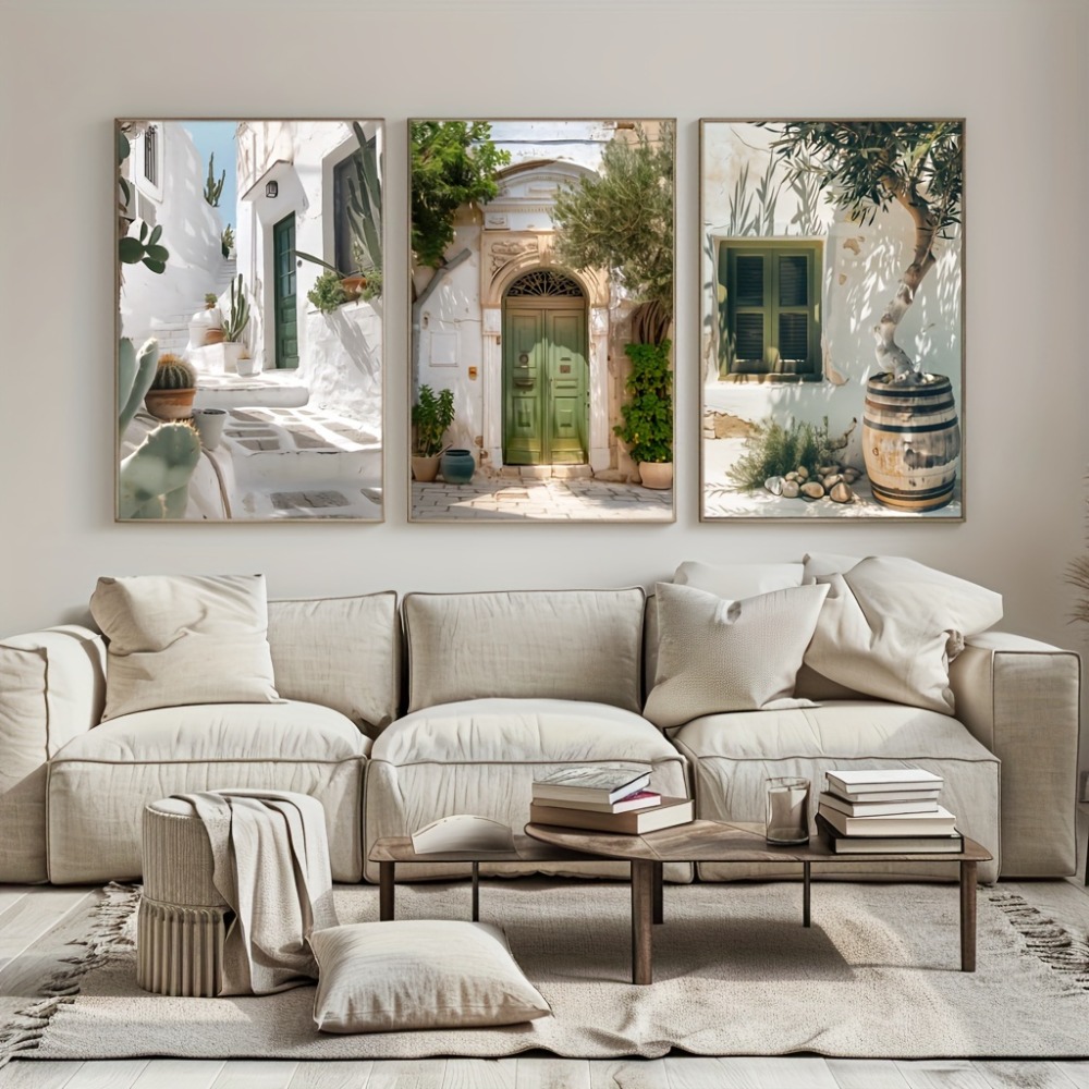 3pcs Frameless Canvas Painting - Vintage Fashion Wall Art recension och pris