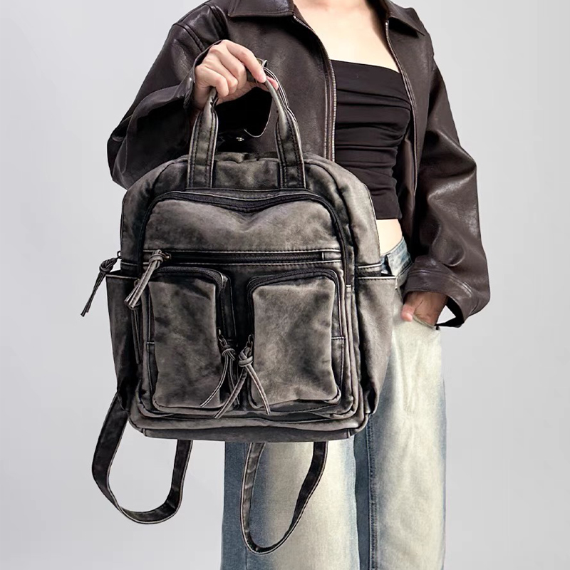 Luxury Soft Washed Pu Leather  - Vintage Fashion Trends recension och pris