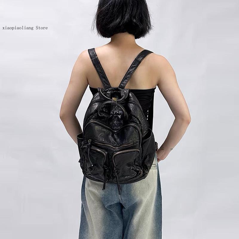 Luxury Soft Washed Pu Leather  - Vintage Fashion Trends recension och pris