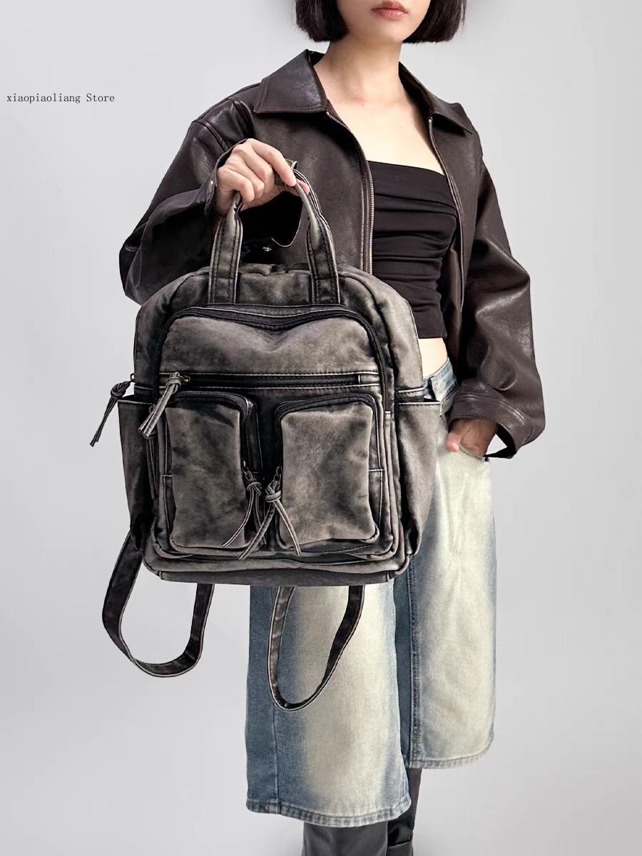Luxury Soft Washed Pu Leather  - Vintage Fashion Trends recension och pris