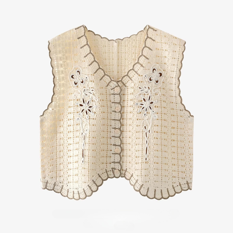 Women's Crochet Knit Vest Wais - Crochet Top Boho recension och pris