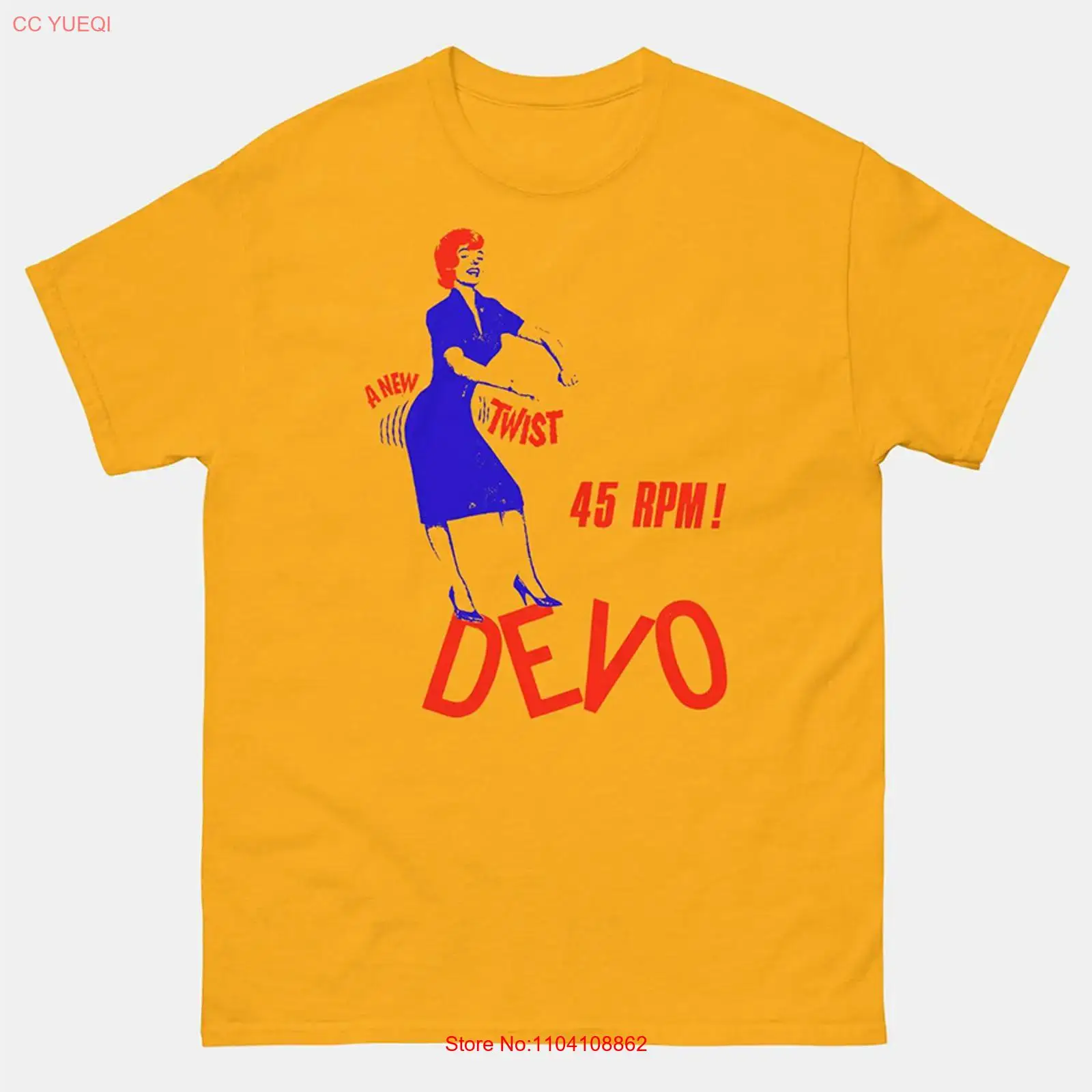 DEVO band a new twist yellow T - Vintage Fashion News recension och pris