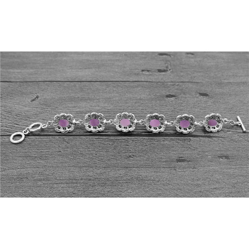 Oval Amethysts Bracelet Plum F - Vintage Fashion Looks recension och pris
