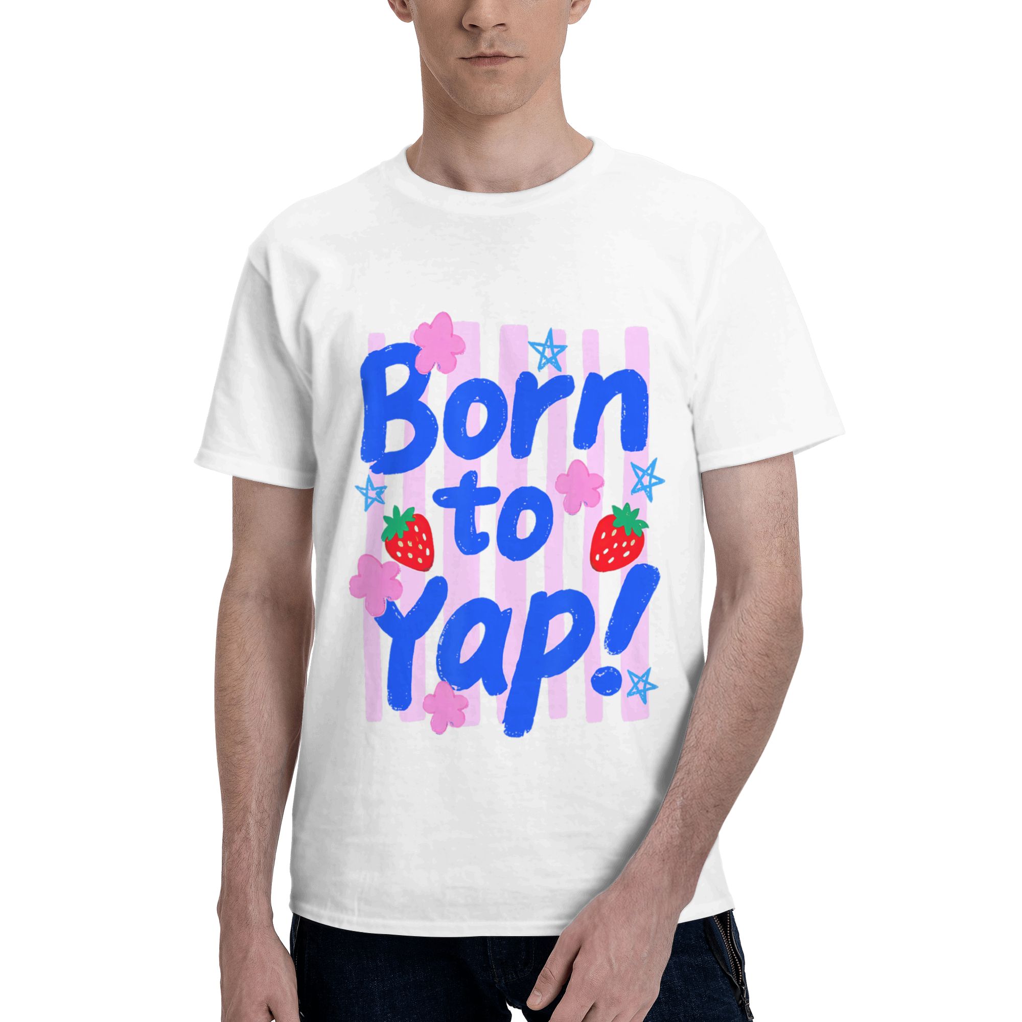 Preppy Born to Yap Stripes Fun - Vintage Fashion Gen Z recension och pris