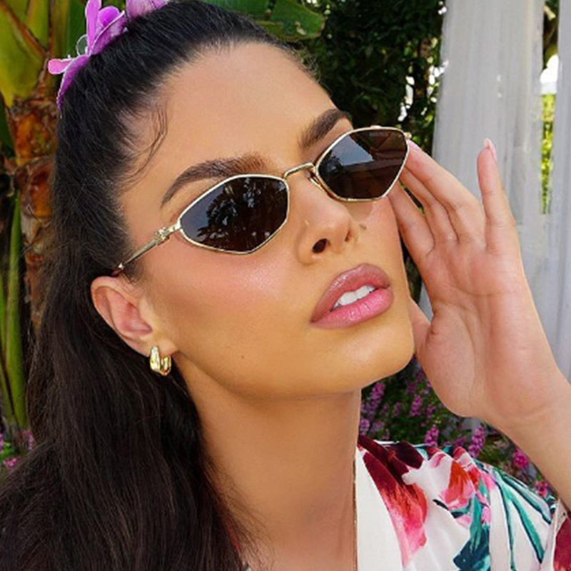 Trendy Polygonal Small Sunglas - Vintage Fashion Trends recension och pris