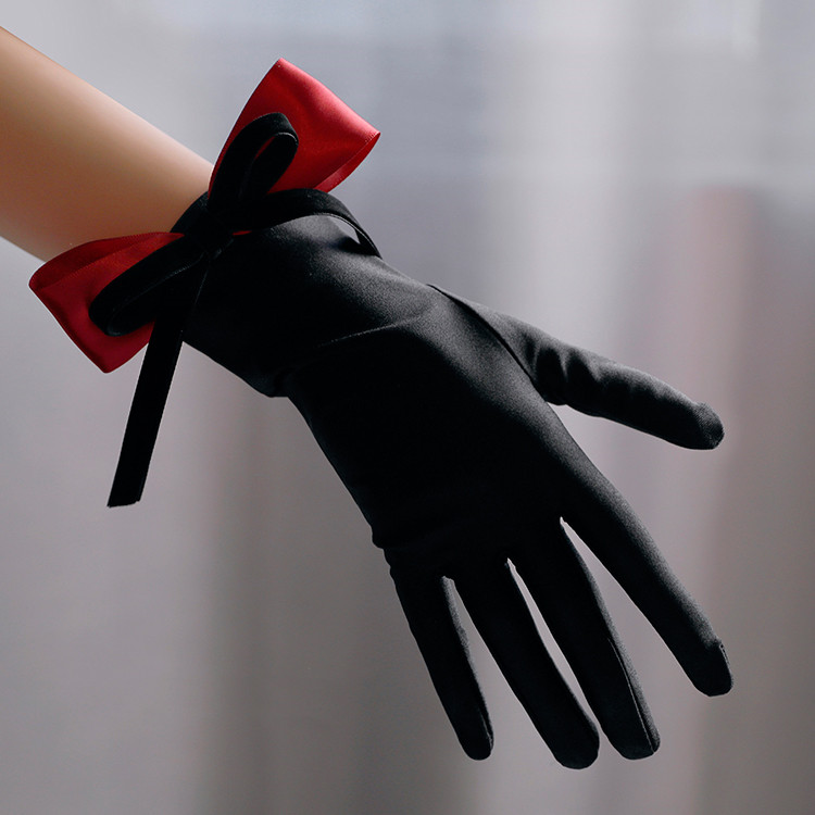 Women's Elegant Bow Black Sati - Vintage Fashion Photographers recension och pris