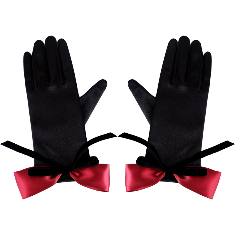 Women's Elegant Bow Black Sati - Vintage Fashion Photographers recension och pris