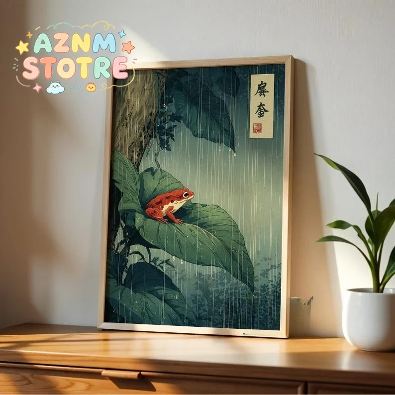 1pc Japanese Frog Canvas Wall  - Vintage Fashion Wall Art recension och pris