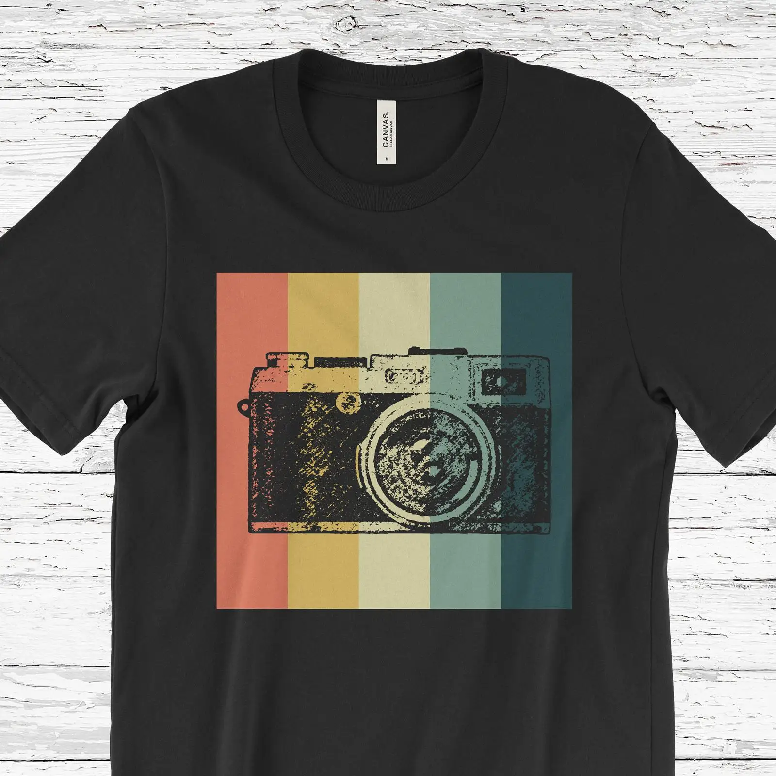 Vintage Striped Camera T Shirt - Vintage Fashion Photographers recension och pris