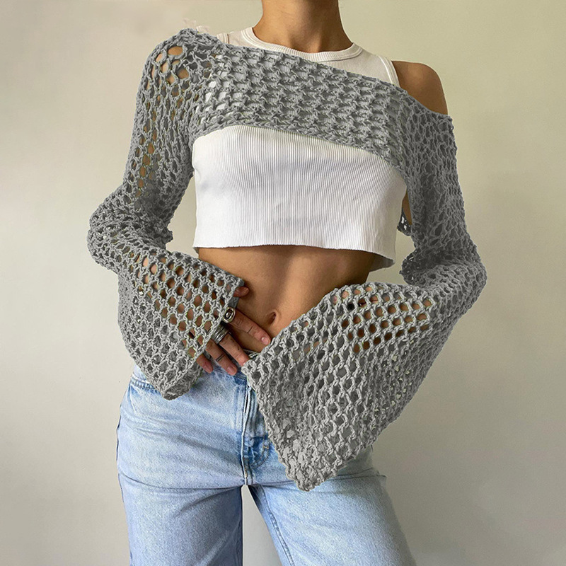 Long Sleeve Crochet Crop Top S - Crochet Top Boho recension och pris