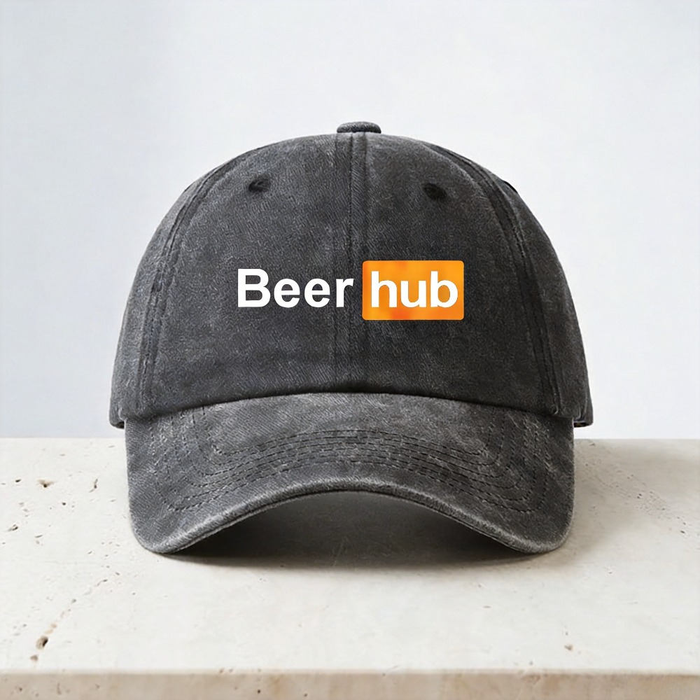 Beer Hub print Baseball Caps V - Vintage Fashion Hub recension och pris