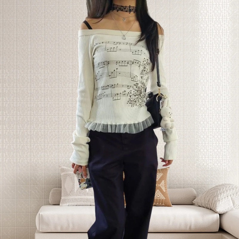 Autumn Y2K Harajuku Retro T-Sh - Retro Vintage Korean Fashion recension och pris