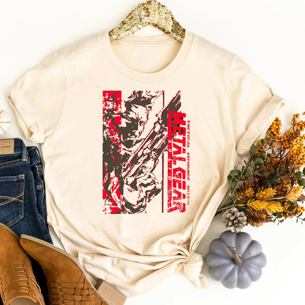 Metal Gear Solid tshirt teen c - Retro Vintage Korean Fashion recension och pris