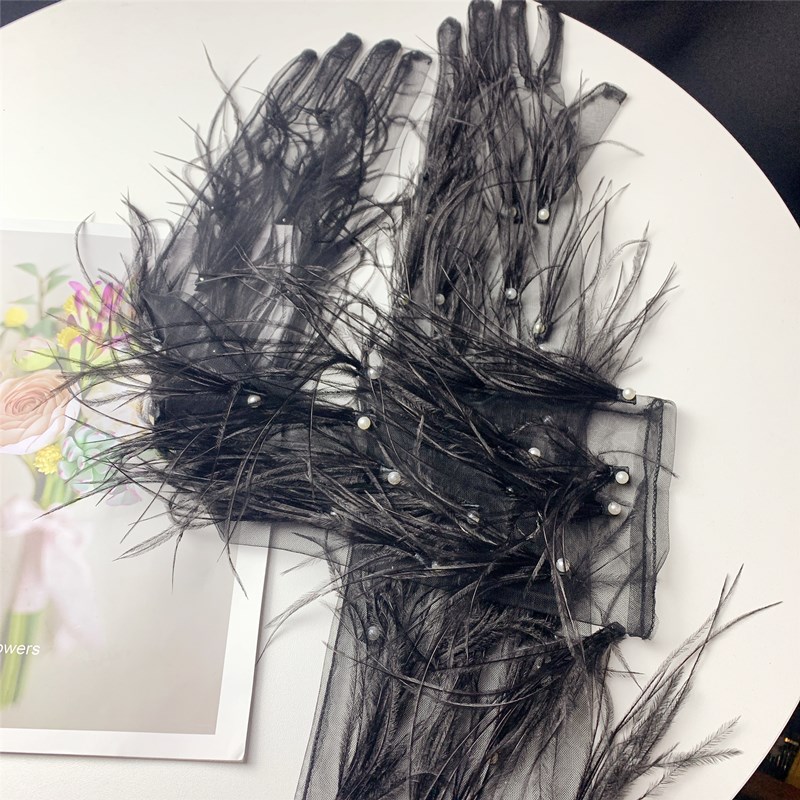 Women's Elegant Black Feather  - Vintage Fashion Photographers recension och pris