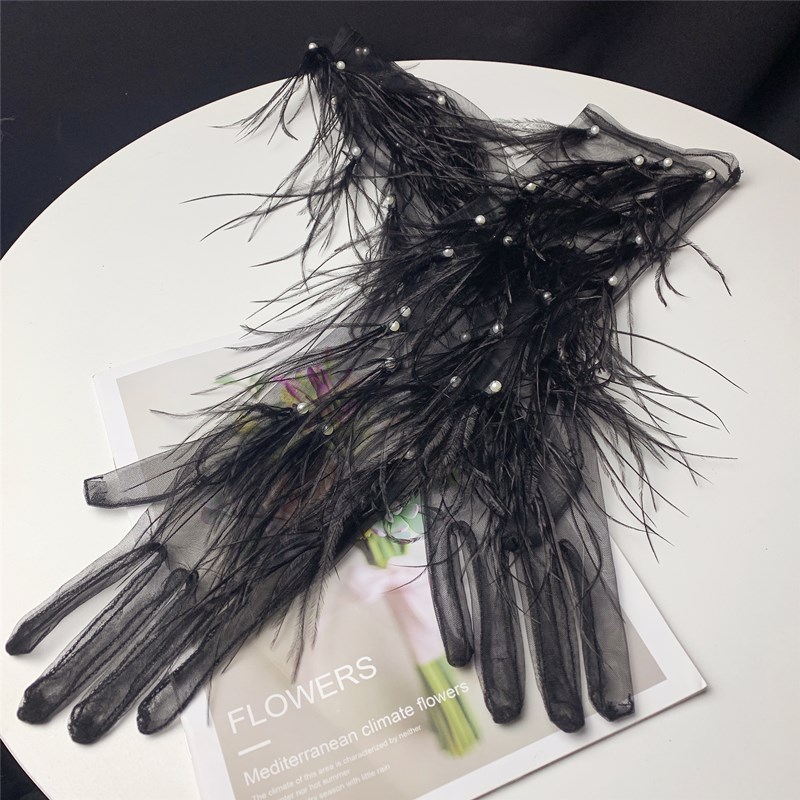 Women's Elegant Black Feather  - Vintage Fashion Photographers recension och pris