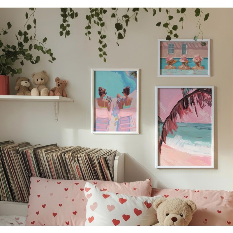 Vintage Girly Summer Pool Part - Vintage Fashion Wall Art recension och pris