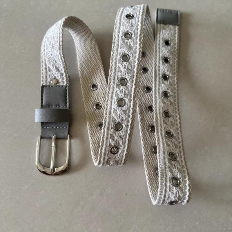Vintage Lace Canvas Belt For W - Retro Vintage Korean Fashion recension och pris