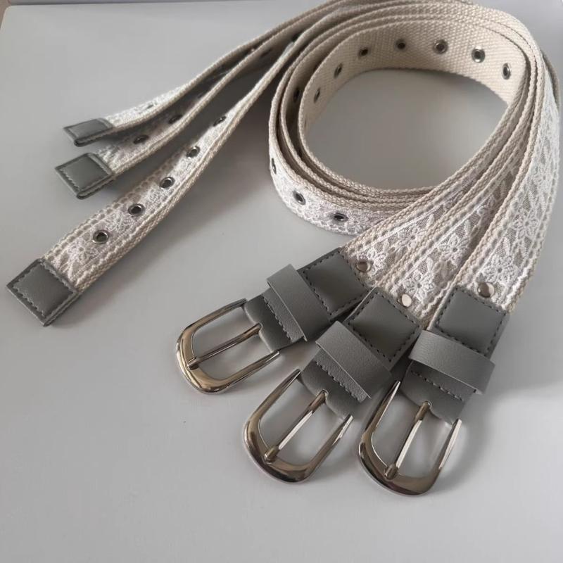 Vintage Lace Canvas Belt For W - Retro Vintage Korean Fashion recension och pris