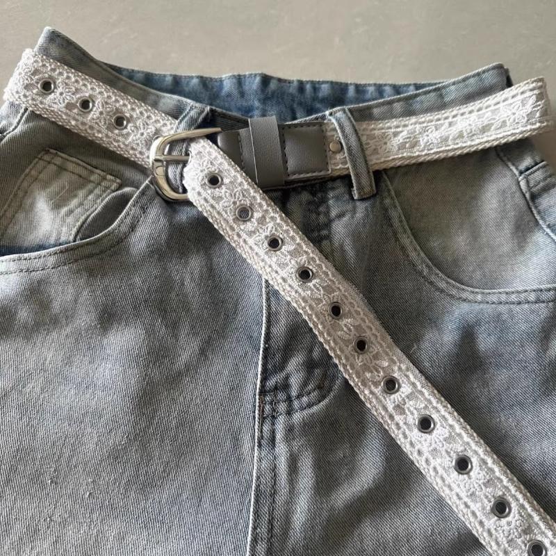 Vintage Lace Canvas Belt For W - Retro Vintage Korean Fashion recension och pris