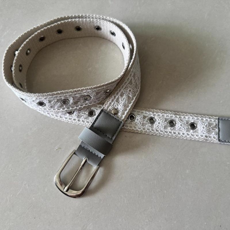 Vintage Lace Canvas Belt For W - Retro Vintage Korean Fashion recension och pris